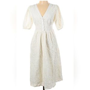 Eyelet white day dress